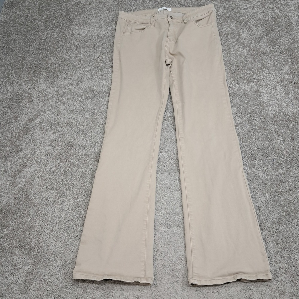 BKE Womens Khaki Tan Flare Leg Stretch Pants BKE121L Size 31